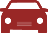 Ícone de carro para reserva de transporte terrestre